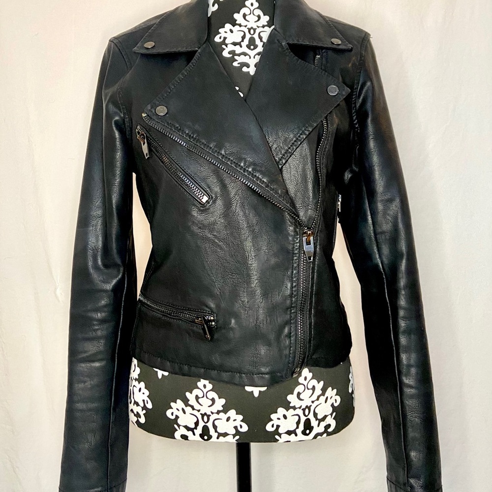 [BLANKNYC] Black Leather Moto Jacket